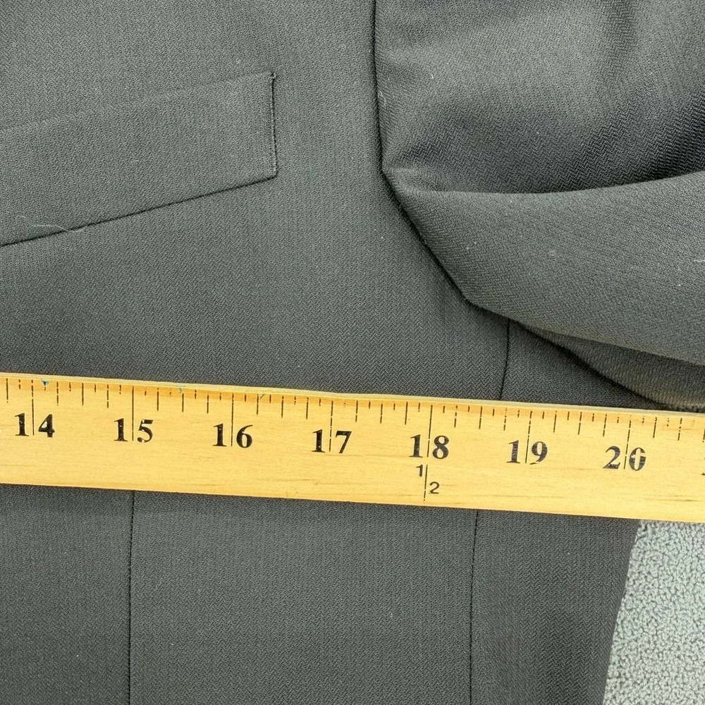 Peter Millar Mens 38S Black 100% Wool Herringbone 2-Button Blazer Sport Coat
